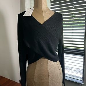 Zara Black Wrap Sweater